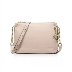 Michael Kors leather purse light pink gold chain